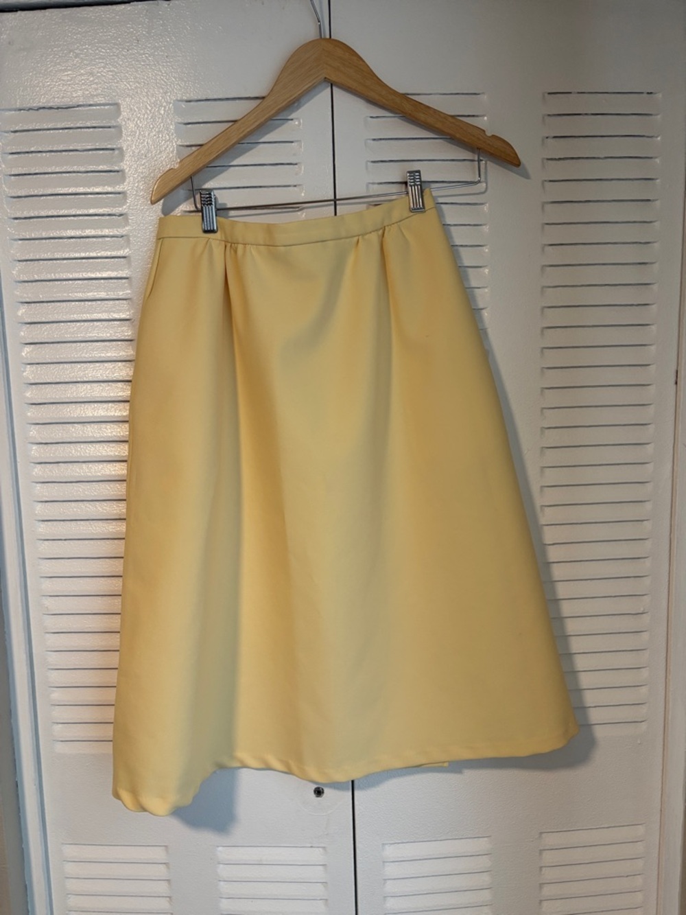 Vintage Jennifer K Yellow A-Line Skirt Made in Canada Size 14 Elegant - Picture 8 of 13